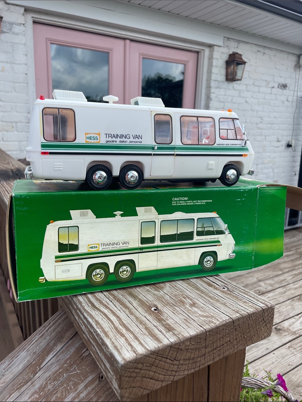 Hess Training Van Kids Toy - White and Green